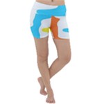 Warp Lines Colorful Multicolor Lightweight Velour Yoga Shorts