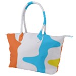Warp Lines Colorful Multicolor Canvas Shoulder Bag