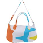 Warp Lines Colorful Multicolor Removable Strap Handbag