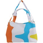 Warp Lines Colorful Multicolor Double Compartment Shoulder Bag