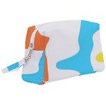 Warp Lines Colorful Multicolor Wristlet Pouch Bag (Large)