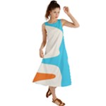 Warp Lines Colorful Multicolor Summer Maxi Dress