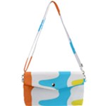 Warp Lines Colorful Multicolor Removable Strap Clutch Bag