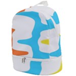 Warp Lines Colorful Multicolor Zip Bottom Backpack