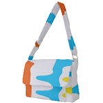 Warp Lines Colorful Multicolor Full Print Messenger Bag (L)