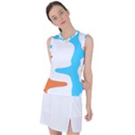Warp Lines Colorful Multicolor Women s Sleeveless Sports Top
