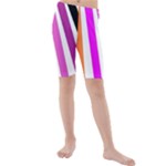 Colorful Multicolor Colorpop Flare Kids  Mid Length Swim Shorts