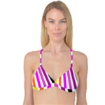 Colorful Multicolor Colorpop Flare Reversible Tri Bikini Top