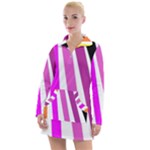 Colorful Multicolor Colorpop Flare Women s Long Sleeve Casual Dress