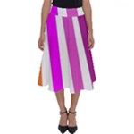 Colorful Multicolor Colorpop Flare Perfect Length Midi Skirt