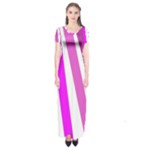 Colorful Multicolor Colorpop Flare Short Sleeve Maxi Dress