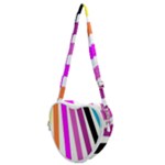 Colorful Multicolor Colorpop Flare Heart Shoulder Bag