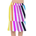 Colorful Multicolor Colorpop Flare Short Mermaid Skirt