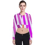 Colorful Multicolor Colorpop Flare Long Sleeve Zip Up Bomber Jacket