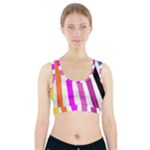 Colorful Multicolor Colorpop Flare Sports Bra With Pocket