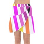 Colorful Multicolor Colorpop Flare Wrap Front Skirt
