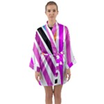 Colorful Multicolor Colorpop Flare Long Sleeve Satin Kimono