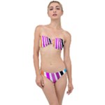 Colorful Multicolor Colorpop Flare Classic Bandeau Bikini Set