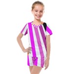 Colorful Multicolor Colorpop Flare Kids  Mesh T-Shirt and Shorts Set