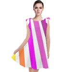 Colorful Multicolor Colorpop Flare Tie Up Tunic Dress