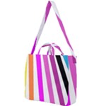 Colorful Multicolor Colorpop Flare Square Shoulder Tote Bag