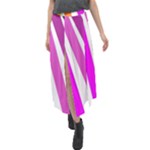 Colorful Multicolor Colorpop Flare Velour Split Maxi Skirt
