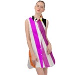 Colorful Multicolor Colorpop Flare Sleeveless Shirt Dress