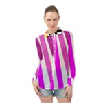 Colorful Multicolor Colorpop Flare Long Sleeve Chiffon Shirt