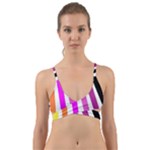 Colorful Multicolor Colorpop Flare Wrap Around Bikini Top
