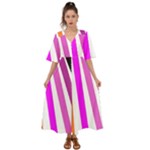 Colorful Multicolor Colorpop Flare Kimono Sleeve Boho Dress