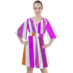 Colorful Multicolor Colorpop Flare Boho Button Up Dress