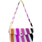 Colorful Multicolor Colorpop Flare Removable Strap Clutch Bag