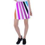 Colorful Multicolor Colorpop Flare Tennis Skirt