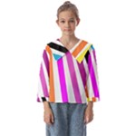 Colorful Multicolor Colorpop Flare Kids  Sailor Shirt