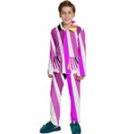 Colorful Multicolor Colorpop Flare Kids  Long Sleeve Velvet Pajamas Set