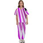 Colorful Multicolor Colorpop Flare Kids  T-Shirt and Pants Sports Set