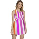 Colorful Multicolor Colorpop Flare Sleeveless High Waist Mini Dress