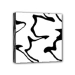 Black And White Swirl Background Mini Canvas 4  x 4  (Stretched)