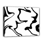 Black And White Swirl Background Canvas 14  x 11  (Stretched)