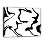 Black And White Swirl Background Canvas 16  x 12  (Stretched)