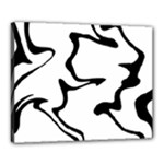 Black And White Swirl Background Canvas 20  x 16  (Stretched)