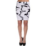Black And White Swirl Background Bodycon Skirt