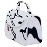 Black And White Swirl Background Satchel Handbag