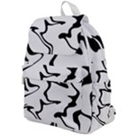 Black And White Swirl Background Top Flap Backpack