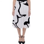 Black And White Swirl Background Classic Midi Skirt
