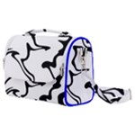 Black And White Swirl Background Satchel Shoulder Bag