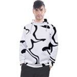 Black And White Swirl Background Men s Pullover Hoodie