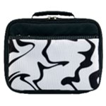 Black And White Swirl Background Lunch Bag