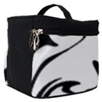 Black And White Swirl Background Make Up Travel Bag (Small)