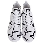 Black And White Swirl Background Men s Lightweight High Top Sneakers